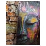 Buddha Wall Art Canvas Painting for Living Room Decorations Colorful Buddha Face Prints Artwork Zen Decor Thai Religion Modern Meditation Study Room Bedroom Framed Posters Yoga Picture 32x48 Inch