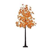 Lightshare LED Lighted Maple Tree - Dotted with 120 Warm White LED Lights, 5.5 ft, Orange