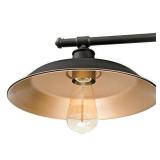 Westinghouse 6332500 Iron Hill Three-Light Indoor Island Pulley Pendant, Finish with Highlights and Metallic Interior, 3, Oil Rubbed Bronze/Bronze