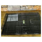 Dog Crate 1536DDU MidWest ICrate 36 Inches Double Door Folding Metal Dog Crate w/ Divider Panel, Floor Protecting Feet & Leak Proof Dog Tray Intermediate Dog Breed, Black