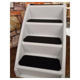 PetSafe CozyUp Folding Pet Steps - Pet Stairs for Indoor/Outdoor at Home or Travel - Dog Steps for High Beds - Siderails, Non-Slip Pads - Durable, Support up to 150 lbs - Extra Large, Gray