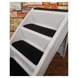 PetSafe CozyUp Folding Pet Steps - Pet Stairs for Indoor/Outdoor at Home or Travel - Dog Steps for High Beds - Siderails, Non-Slip Pads - Durable, Support up to 150 lbs - Extra Large, Gray