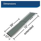 PetSafe Happy Ride Deluxe Telescoping Pet Ramp - 72 Inch, Portable, Lightweight, Aluminum Dog and Cat Ramp - Carrying Case Available, Grey, 1 Count (Pack of 1)