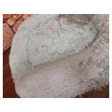 Urban Shop Oversized Mongolian Faux Fur Saucer Chair, Mint