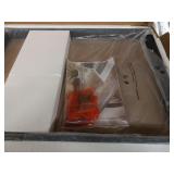 BON AUGURE Rustic Wood Computer Desk, Modern Home Office Desks, Wood and Metal Study Writing Desk Table (55 Inch, Grey Oak)