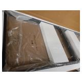 BON AUGURE Rustic Wood Computer Desk, Modern Home Office Desks, Wood and Metal Study Writing Desk Table (55 Inch, Grey Oak)