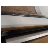 BON AUGURE Rustic Wood Computer Desk, Modern Home Office Desks, Wood and Metal Study Writing Desk Table (55 Inch, Grey Oak)