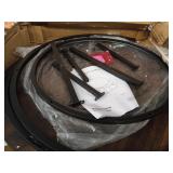 Nathan James Stella Round Modern Nesting Coffee Set of 2, Stacking Living Room Accent Tables with an Industrial Wood Finish and Powder Coated Metal Frame, Warm Nutmeg/Matte Black