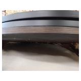 Nathan James Stella Round Modern Nesting Coffee Set of 2, Stacking Living Room Accent Tables with an Industrial Wood Finish and Powder Coated Metal Frame, Warm Nutmeg/Matte Black