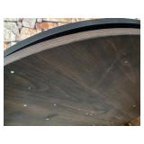 Nathan James Stella Round Modern Nesting Coffee Set of 2, Stacking Living Room Accent Tables with an Industrial Wood Finish and Powder Coated Metal Frame, Warm Nutmeg/Matte Black