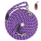 Codepets Long Rope Dog Leash for Dog Training 12FT 20FT 30FT 50FT, Reflective Threads Dog Leashes Tie-Out Check Cord Recall Training Agility Lead for Large Medium Small Dogs