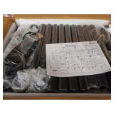 Adjustable-Height Plastic AV Cart w/ Power