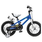 RoyalBaby Kids Bike Boys Girls Freestyle BMX Bicycle with Training Wheels Gifts for Children Bikes 12 Inch Blue