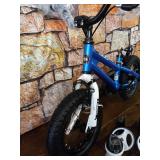 RoyalBaby Kids Bike Boys Girls Freestyle BMX Bicycle with Training Wheels Gifts for Children Bikes 12 Inch Blue