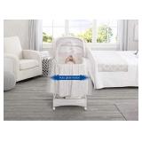 Simmons Kids Deluxe Hands-Free Auto-Glide Bedside Bassinet - Portable Crib Features Silent, Smooth Gliding Motion That Soothes Baby, Embossed Paisley