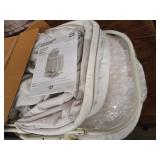 Simmons Kids Deluxe Hands-Free Auto-Glide Bedside Bassinet - Portable Crib Features Silent, Smooth Gliding Motion That Soothes Baby, Embossed Paisley