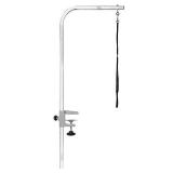 Pet Edge Master Equipment Silver Aluminum Pet Grooming Arm & Clamp â Adjustable Height to 36â, Fits Most Grooming Tables