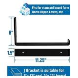 LEOPO 12 inch Shelf Bracket for DIY Floating Shelf, 1/5 inch Thick Heavy Duty Bracket, 6 Pack