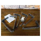 LEOPO 12 inch Shelf Bracket for DIY Floating Shelf, 1/5 inch Thick Heavy Duty Bracket, 6 Pack