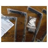 LEOPO 12 inch Shelf Bracket for DIY Floating Shelf, 1/5 inch Thick Heavy Duty Bracket, 6 Pack