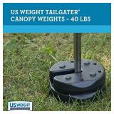 US Weight Deluxe Eco-Canopy Weights with Carry Strap â 40 lb., 40 lb. black (U0040)