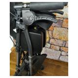 Stander EZ Fold-N-Go Rollator Short, Lightweight Junior Folding Walker for Seniors and Adults, Petite Walker with Wheels and Seat, Black Walnut