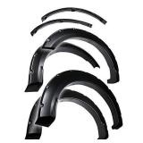 Tyger Auto TG-FF8F4168 for 2015-2017 Ford F150 | Paintable Smooth Matte Black Pocket Bolt-Riveted Style Fender Flare Set, 4 Piece | Incompatible with Technology Package 68T incl. Lane-Keeping sensors