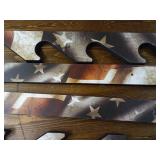 Rush Creek Creations Indoor 5 Rifle/Shotgun Wall Storage Display Rack, Americana