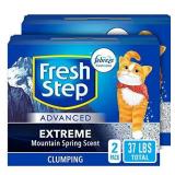 Fresh Step Advanced Extreme Mountain Spring 37lb, 2 Boxes