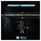 Nilight - 71017C-A 54" 312W Curved LED Work Light Spot Flood Combo Led Light Bar Driving Light Fog Lamp off road led lights