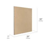 Headwest 8013 Wall Mirror, 29 x 35, Brush Nickel