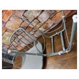 Amazon Brand - Rivet Nova Modern Slatted-Back Plastic Dining Chair, 21.6"W, Moss Gray