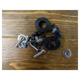 Amazon Brand - Rivet Nova Modern Slatted-Back Plastic Dining Chair, 21.6"W, Moss Gray