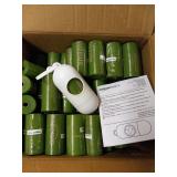 Amazon Basics Scented Dog Poop Bags with Dispenser and Leash Clip, 9 x 13 Inches, Brazilian Mango Scented