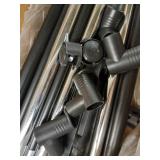 Honey-Can-Do GAR-01119 Adjustable Flared Double Garment Rack, Black/Chrome