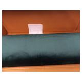 Ball & Cast Bench, 16" W x 44" D x 18" H, Emerald,Golden Powder Coating Legs