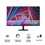 SAMSUNG 32 Inch 4K UHD Monitor, Computer Monitor, Wide Monitor, HDMI Monitor HDR 10 (1 Billion Colors), 3 Sided Borderless Design, TUV-Certified Intelligent Eye Care, S70A (LS32A700NWNXZA)