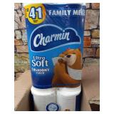 Charmin Ultra Soft Cushiony Touch Toilet Paper, 24 Family Mega Rolls = 123 Regular Rolls