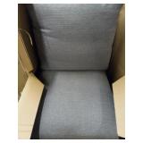 Amazon Brand â Stone & Beam Vivianne Modern Upholstered Armless Dining Chair with Casters, 19.7"W, Slate