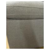 Amazon Brand â Stone & Beam Vivianne Modern Upholstered Armless Dining Chair with Casters, 19.7"W, Slate