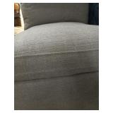 Amazon Brand â Stone & Beam Vivianne Modern Upholstered Armless Dining Chair with Casters, 19.7"W, Slate