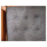 Christopher Knight Home Conrad Fabric Mid-Century Birch Club Chair, Indigo Weave and Dark Espresso