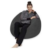 Sofa Sack - Plush, Ultra Soft Bean Bag Chair - Memory Foam Bean Bag Chair with Microsuede Cover - Stuffed Foam Filled Furniture and Accessories for Dorm Room - Charcoal 3