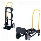 Harper Trucks Lightweight 400 lb Capacity Glass Filled Nylon Plastic Convertible Hand Truck and Dolly