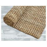 Irongate Classic Jute Solid Handwoven Reversible Ribbed Jute Area Rug, 5