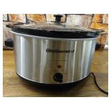 Elite Gourmet - 8.5Qt. Slow Cooker - brushed stainless steel