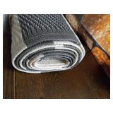 DII Gray/White Stripe Outdoor Rug