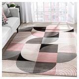 Well Woven Good Vibes Margot Blush Pink Modern Geometric Chevron 5
