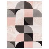 Well Woven Good Vibes Margot Blush Pink Modern Geometric Chevron 5