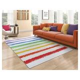 Couristan Rainbow R629/0001 Flavors Spearmint-Multicolor Area Rug, 2